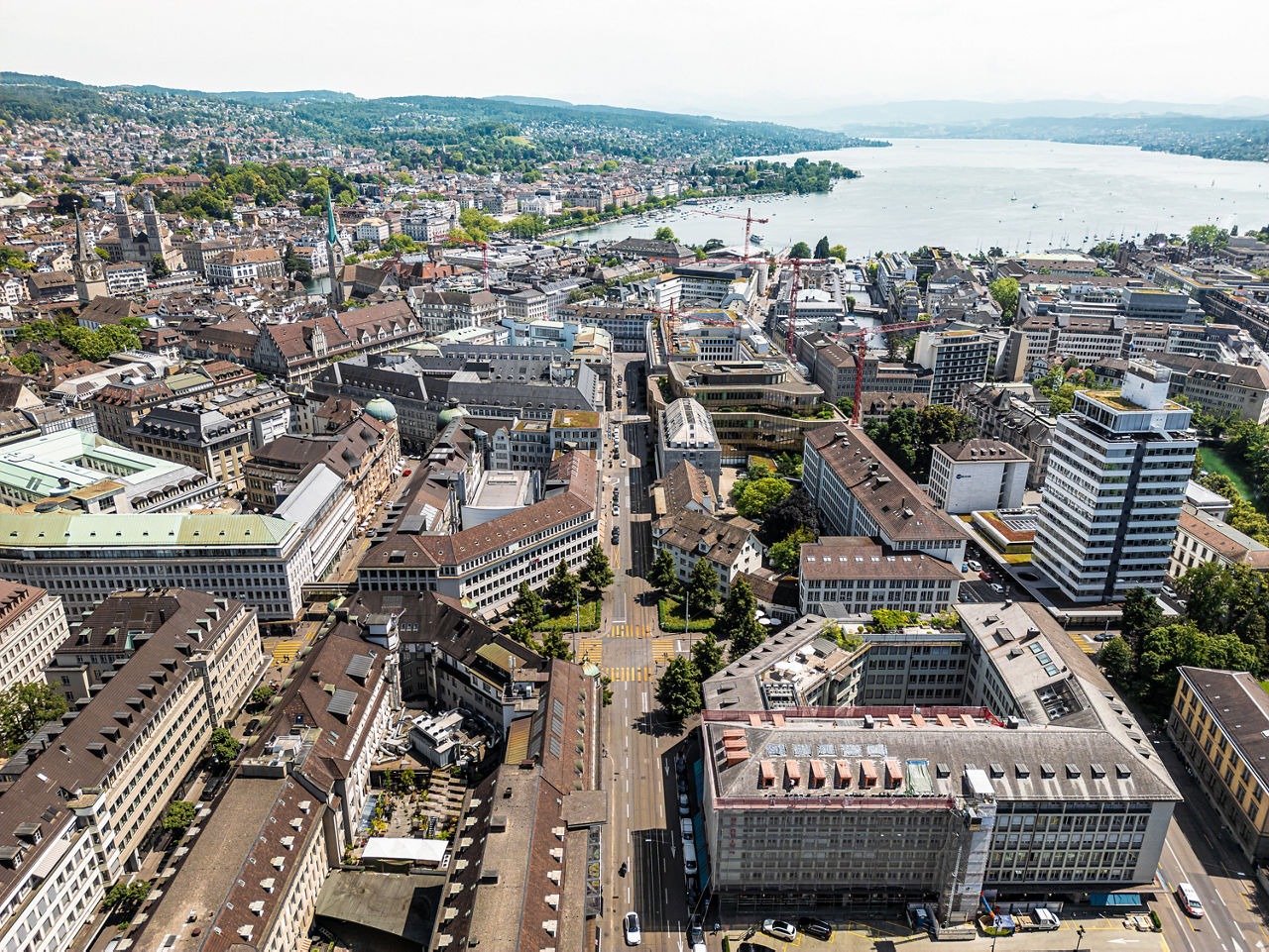 Drohnenbild vom Pelikanplatz