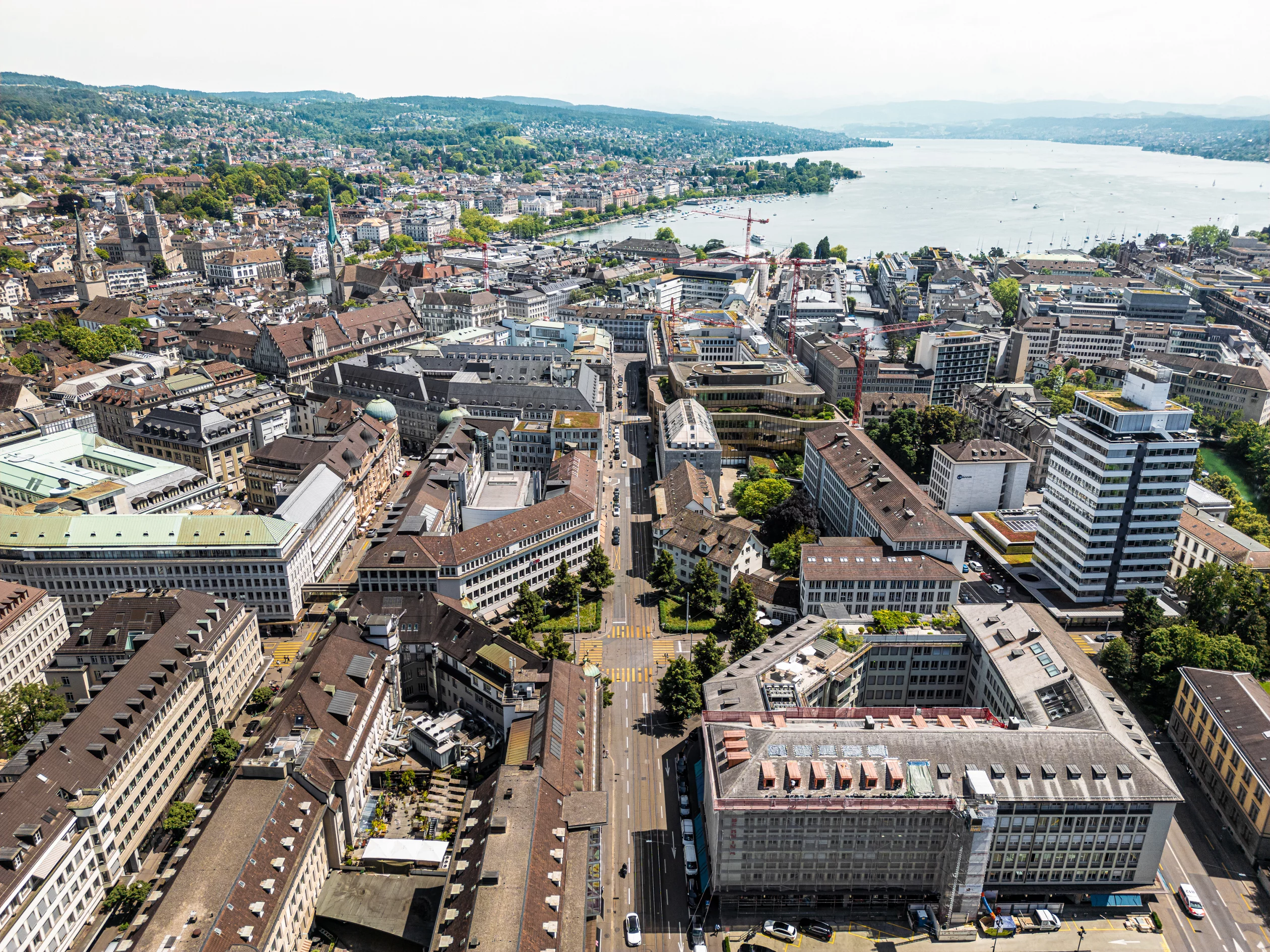 Luftbild Talackerstrasse Blickrichtung See