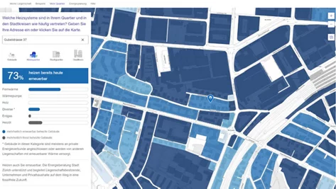 Ausschnitt Appilkation Zürich wie neu