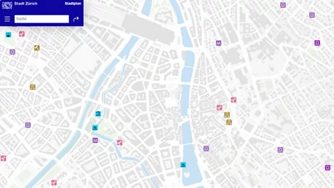 Ausschnitt Appilkation Stadtplan
