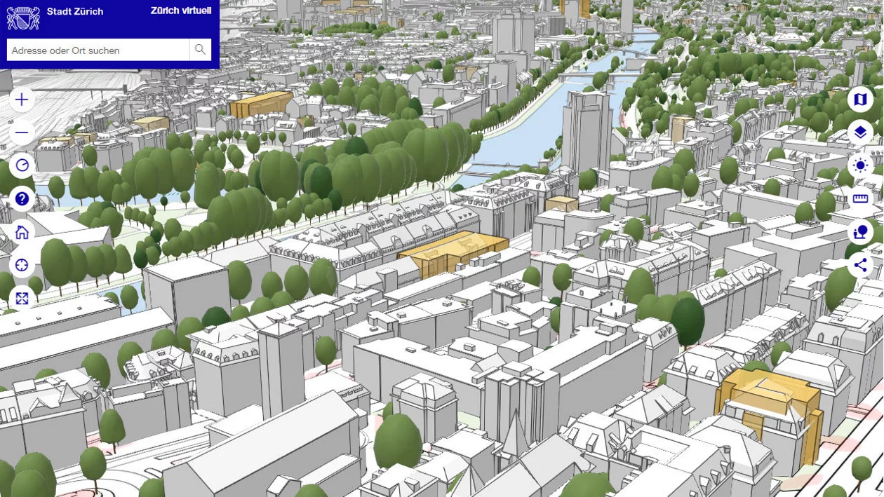 Ausschnitt Appilkation Zürich wie neu