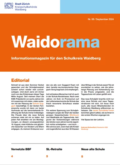 Titelbild des Informationsmagazins Waidorama