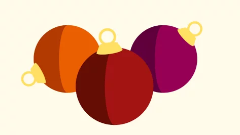 Illustration Weihnachtskugeln