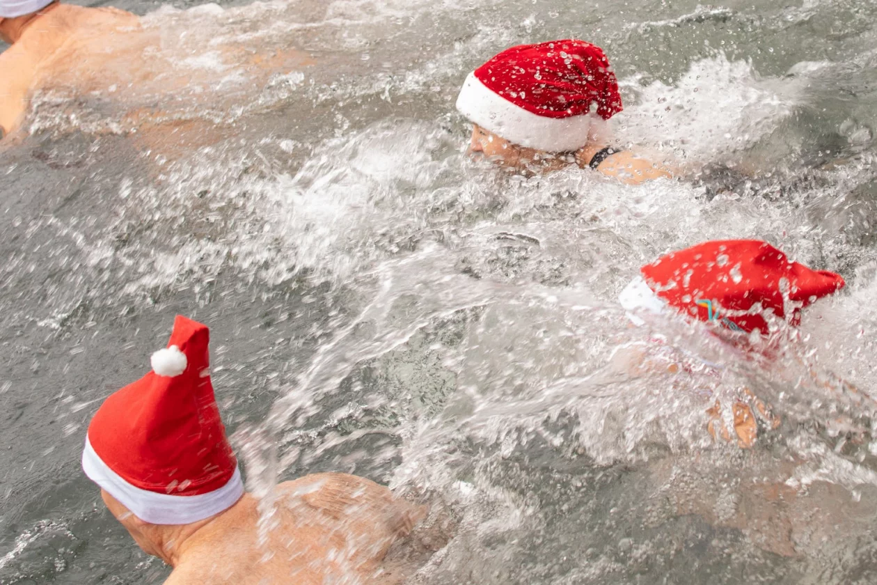 Schwimmer*innen in der Limmat