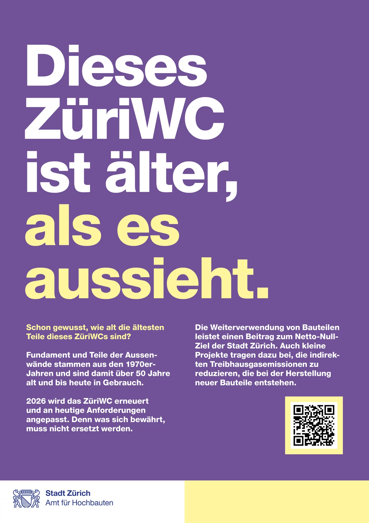 Plakat ZüriWC Bauteile