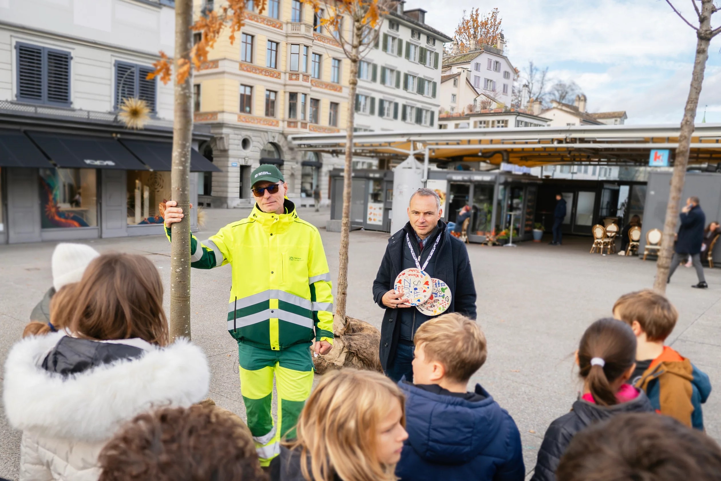 Zukunftswerkstatt mit Kindern auf der Rathausbrücke