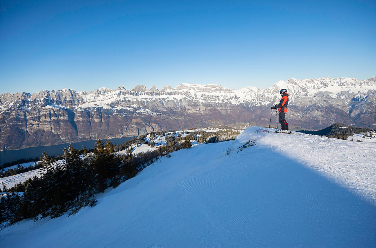 Skifahren in der Flumserberg