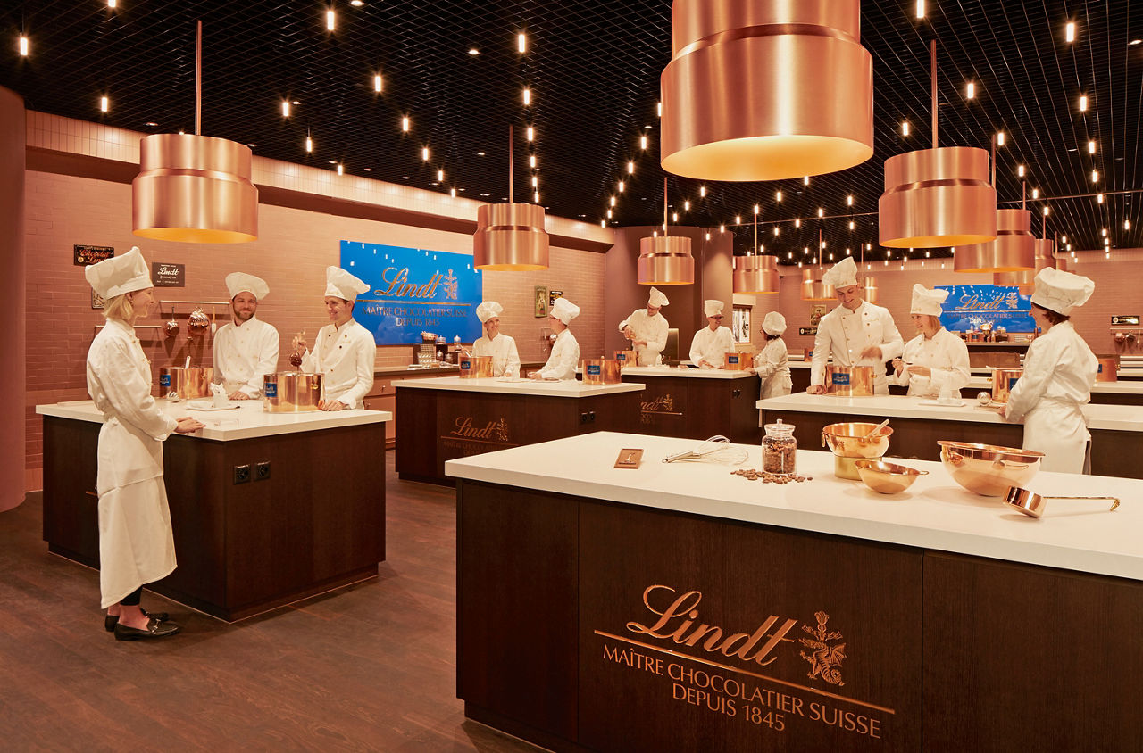 Das Lindt Home of Chocolate von Innen. 