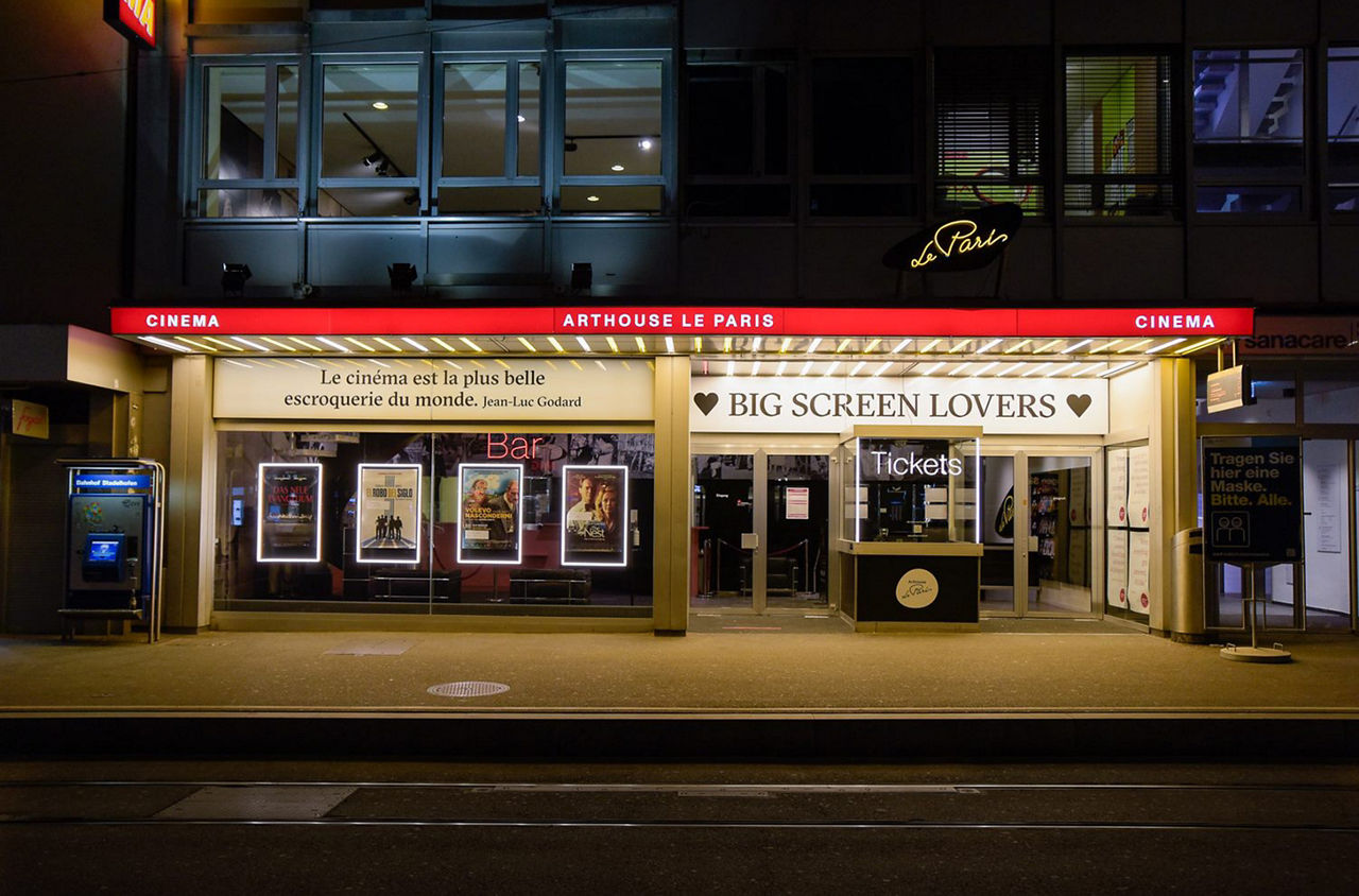 Aussenansicht vom Arthouse Movie Le Paris in Zürich