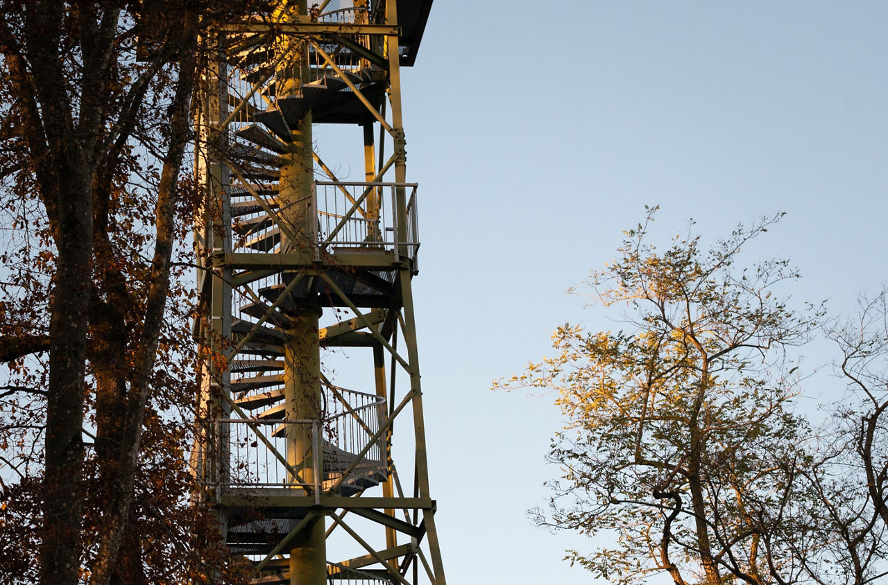 Abendstimmung auf dem Aussichtsturm Irchel