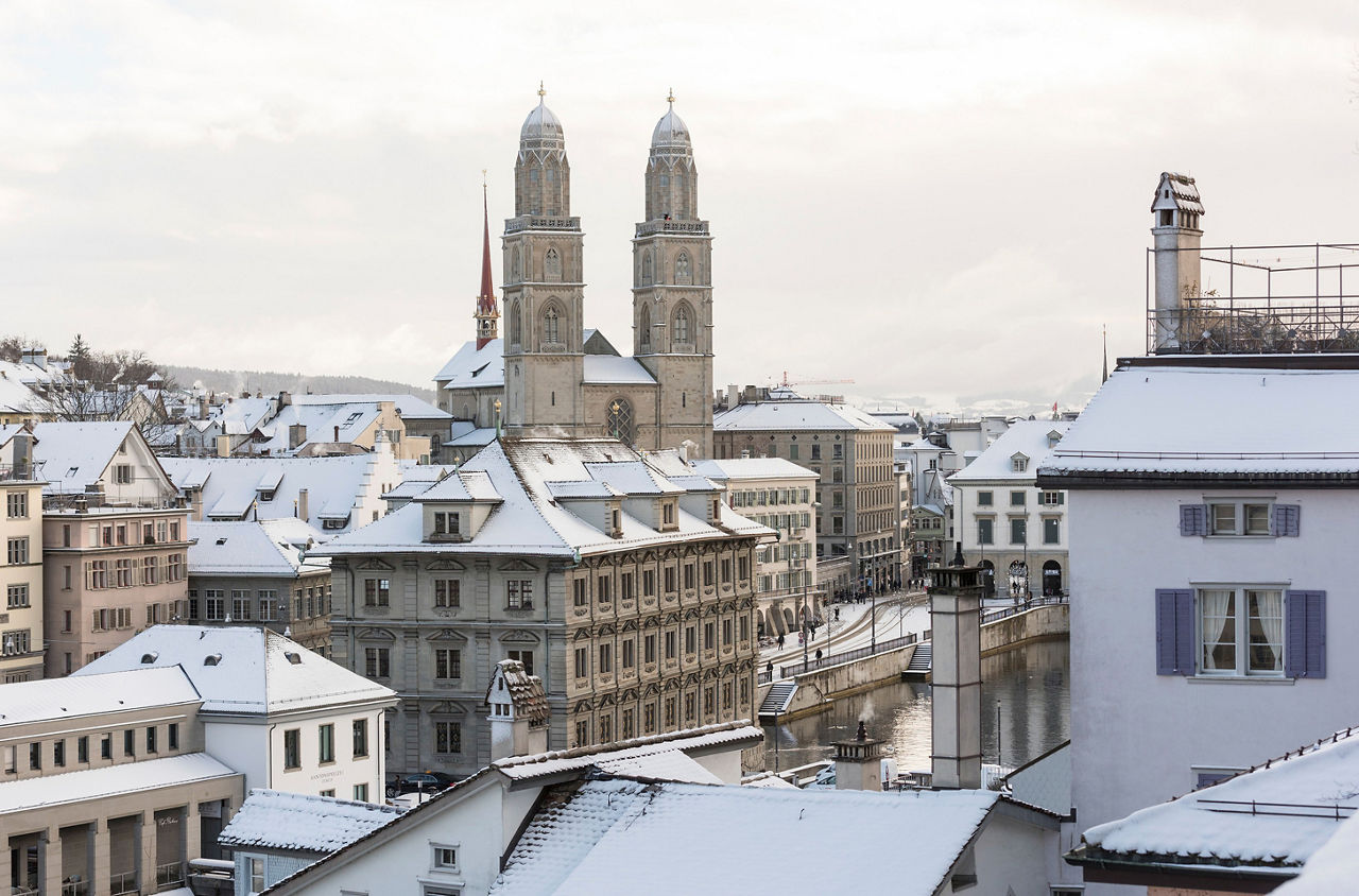 Grossmünster in Winterstimmung