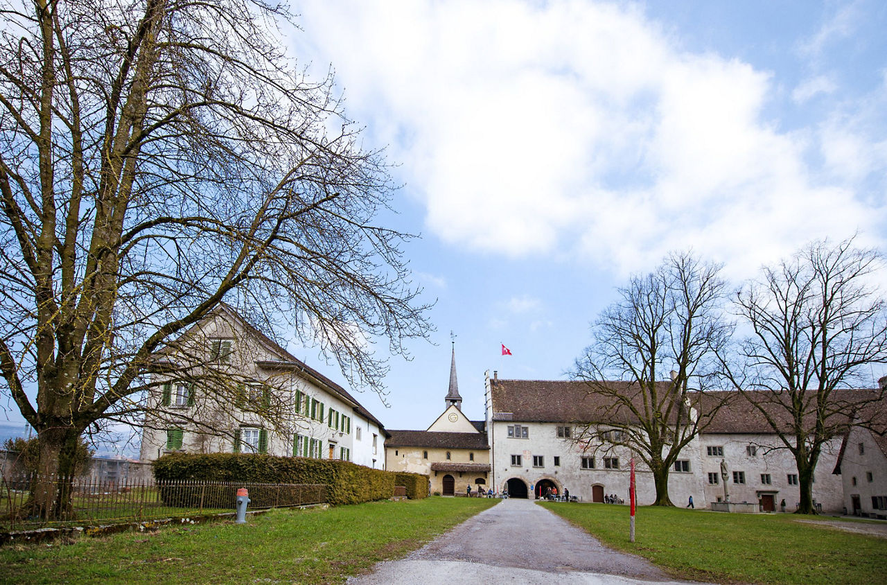 Das Ritterhaus in Bubikon im Winter. 