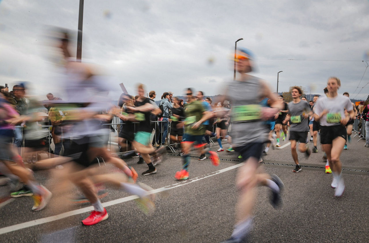Start beim Zürich Marathon. 